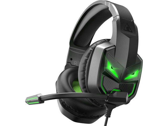 EKSA Fenrir S Gaming Headset with Microphone, Noise Cancelling Mic, Comfortable Ear Pads, 50 mm Drivers, RGB Light, One Key Control, Gaming...