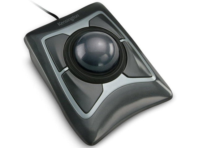 Kensington Expert Trackball Mouse (K64325), Black Silver, 5'W x 5-3/4'D x 2-1/2'H