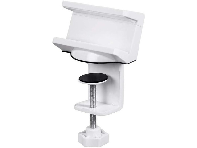 Monoprice Desk Clamp Holder for Surge Protectors, Power Strips, USB Hubs - Designed for Use With Sit-Stand Desks, White - Workstream Collection