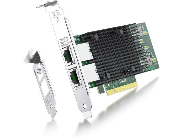 ipolex 10Gb Network Card Compatible for Intel X540-T2 PCIE Ethernet Card with X540-BT2 Chip, Dual RJ45 Port, 10G Converged Network LAN Adapter,...