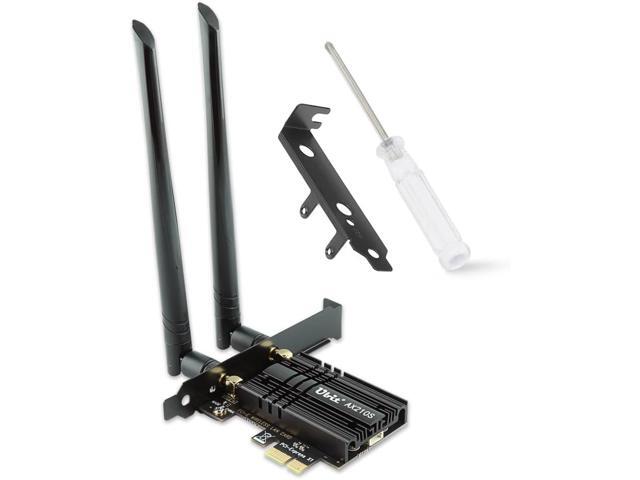 Ubit AX210 WiFi 6E PCIe Wireless WiFi Card Up to 5400Mbps(6GHz/5GHz/2.4GHz),BT5.3,OFDMA,MU-MIMO,Support Win 11/10 64bit Only