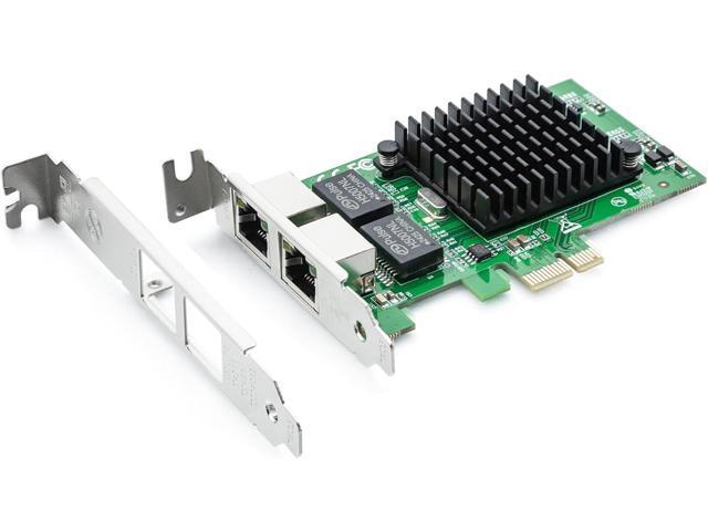Gigabit Dual NIC with Intel 82576 Chip, 1Gb Network Card Compare to Intel E1G42ET NIC, 2 RJ45 Ports, PCI Express 2.1 X1, Ethernet Card with Low...