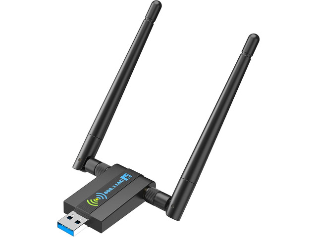 Wireless USB WiFi Adapter for PC: 1300Mbps 5G/2.4G Dual 5dBi High-gain Antennas WiFi Adapter for Desktop PC, Wireless Network Dongle for...