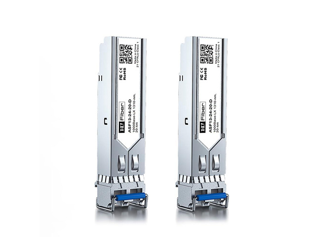 H!Fiber 1.25G Single Mode SFP LC Module, 1000Base-LX/LH Fiber Transceiver for Cisco GLC-LH-SMD, Meraki, Ubiquit UniFi, TP-Link, Fortinet, Intel,...