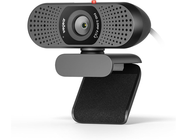 wegear 1080P Webcam for PC, Full HD Computer Camera with Dual Mics, USB-A