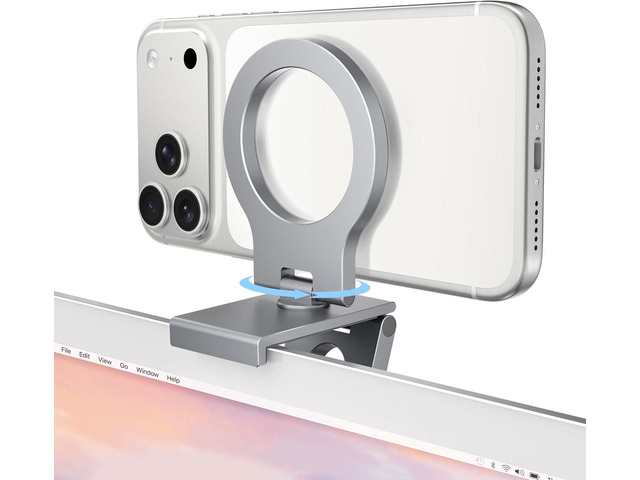 Itramax 360° Continuity Camera iPhone Webcam Mount for iMac & Desktop Monitor