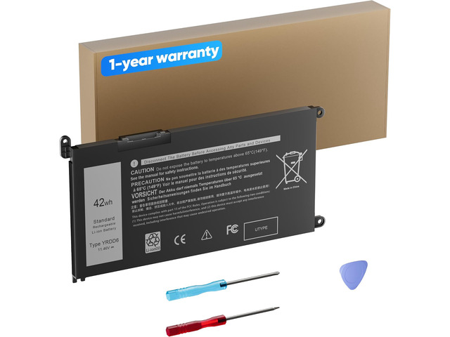 42Wh 11.4V YRDD6 1VX1H Laptop Battery for Dell Inspiron 5480 5481 5482 5485 5491 5493 5585 5590 5591 5593 5594 5598 7586 3582 3583 3593 3584 14...