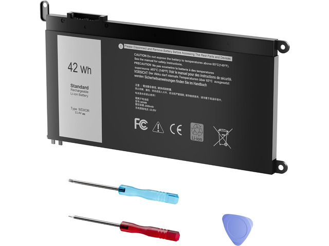 42Wh WDX0R WDXOR 11.4V Battery for Dell Inspiron 13 7375 7368 7378 5368 5378 5379 P69G 15 7573 7579 7560 7570 7569 5570 5567 5565 5568 5578 5579...
