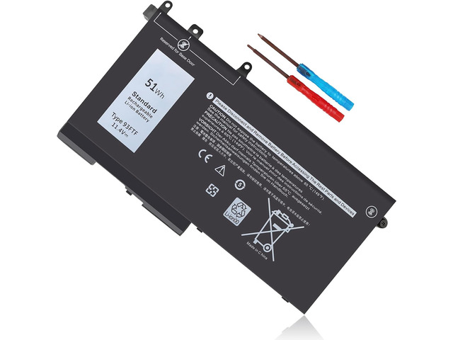 51Wh Type 93FTF Battery for Dell Latitude 5580 5480 5280 5590 5490 5491 5290 5288 5488 5495 5591 E5580 E5480 E5280 E5590 E5490 E5290 E5591 E5491...
