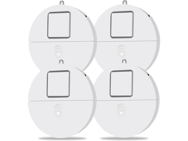 Window Alarm System 4-Pack - Ultra-Loud 120dB Alarms with Advanced Vibration Sensors - Window Security Alarms for Glass Break Detection - Features...