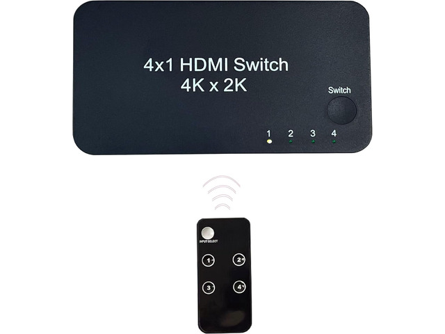 HDMI 4 in 1 Out switcher, 4K@60hz HDMI Switcher