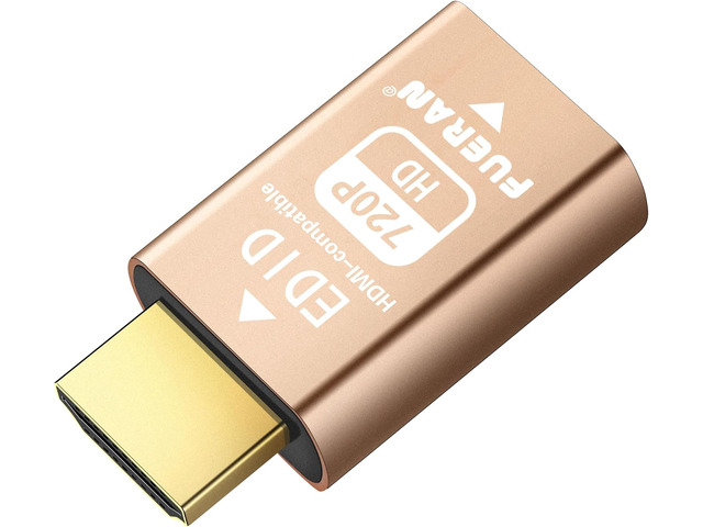 Pass-Through EDID Emulator for use with Video splitters, Switches and Extenders (fit-Headless) HDMI compatible-1280X720@59Hz