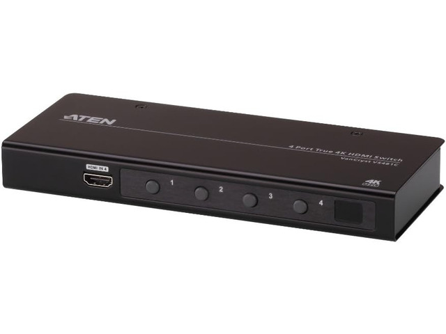 ATEN True 4K HDMI Switch 4 Port VS481C, HDMI 2.0(3D, Deep Color, 4K); HDCP 2.2 Compliant 4k x 2k @ 60 Hz (4:4:4) bi-Directional RS-232 Serial...