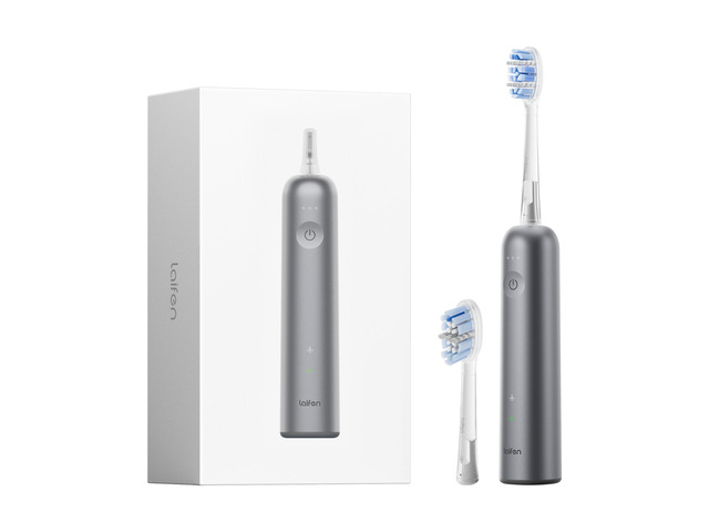 Laifen Wave Pro Electric Toothbrush with 2 Brush Heads and Travel Bag - Space Gray