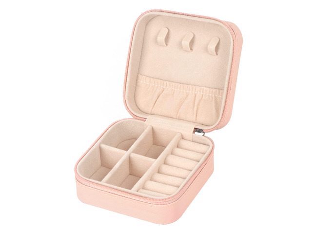 Travel Jewelry Case Small Jewelry Box Jewelry Organizer Storage Case Portable PU Leather Mini Jewelry Travel Case for Girls Womens Earring,...