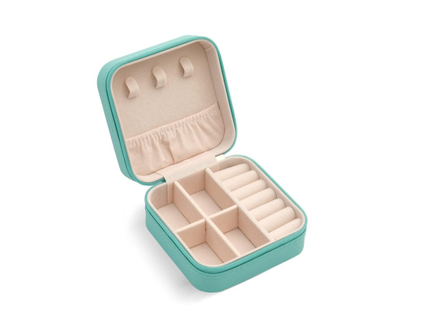 Mini Jewelry Travel Case, Small Portable Jewellry Organizer Box Portable Display Storage Box for Rings Earrings Necklaces, Gifts for Girl, Women,...