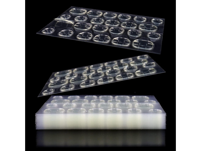 288pcs (12 Sheets) Adhesive Tabs Waterproof Breathable Glue Tabs Double-Sided Nail Jelly Sticker Super Sticky Fake Nail Glue Stickers Transparent...