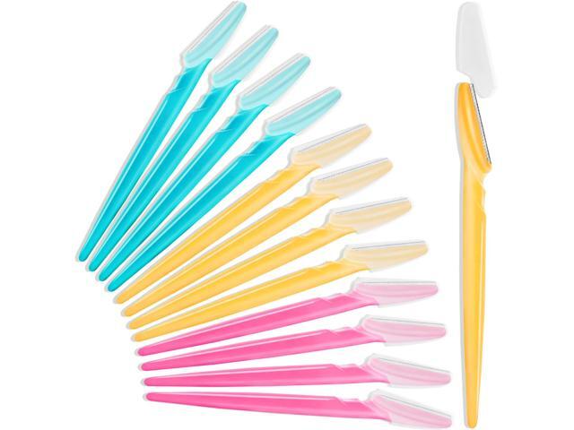 Eyebrow Razor, Face Razors for Women Men Multipurpose Exfoliating Face Shaver Facial Hair Removal Tools Eyebrow Trimmer with Protective Cover 12 Pcs