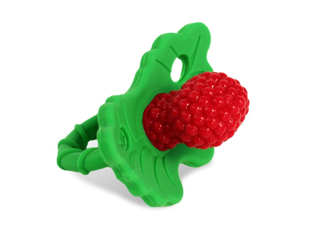 RaZberry Silicone Baby Teether Toy - Berrybumps Soothe Babies Sore Gums - Infant Teething Toy - Hands Free Design - BPA Free - Easy-to-Hold Design...