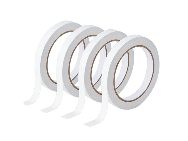 1/4' 4 Rolls Double Sided Adhesive Sticky Tape for Arts, DIY, Card Making, Crafts, Photography, Scrapbooking, Gift Wrapping, Office School...