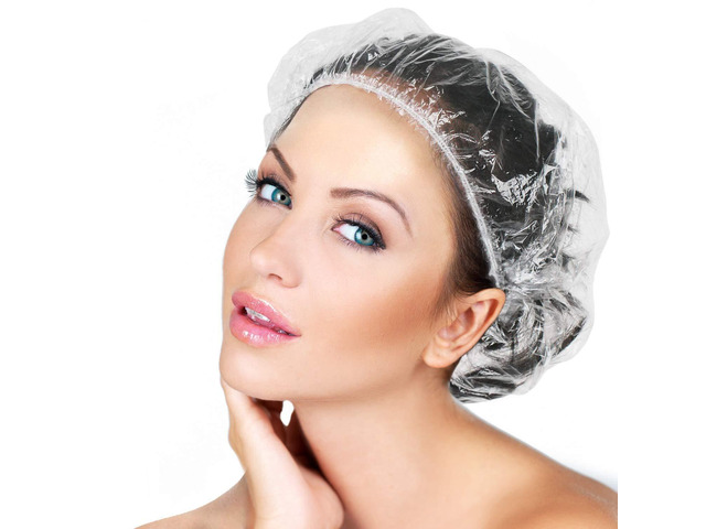 30pcs Disposable Shower Caps-Multi-Purpose Thickening Elastic Bath Cap Plastic Waterproof Clear Shower Cap Bath Shower Caps Women Spa,Men Hair...