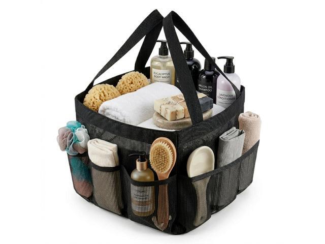 Mesh Shower Caddy Portable, Quick Dry Hanging Shower Tote Bag Large Capacity with 8 Outer Pockets, Reinforced Dual Handles, College Dorm Room...