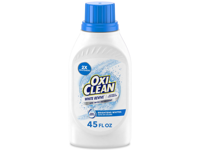 OxiClean White Revive Whitener Laundry Liquid Additive, 45 fl oz Revives Whites, 40% Better Whitening, Stain Remover, Water-Activated Oxygen...
