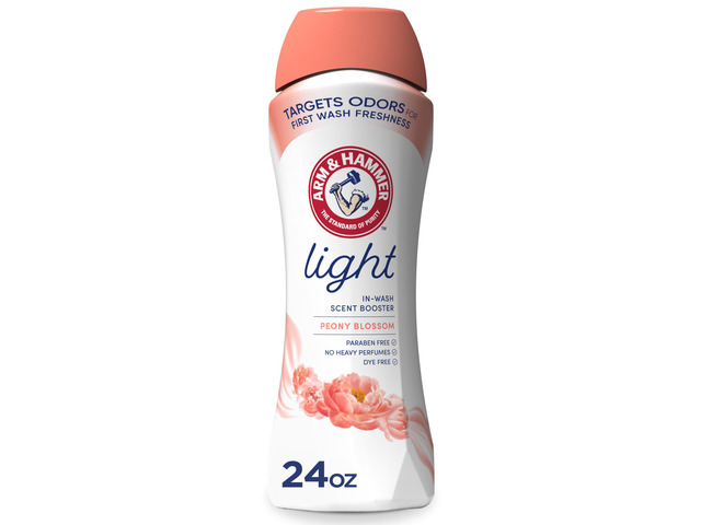 ARM & HAMMER Light Laundry Scent Booster, Peony Blossom Scent, 24 Oz In-Wash Laundry Fragrance, No Heavy Perfumes, No Dyes, No Parabens, Laundry...