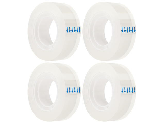 OWLKELA 4 Rolls Tape Refills, Clear, 0.7' x 1000' Transparent Glossy Tape, All-Purpose, Ideal for Office, Home and School