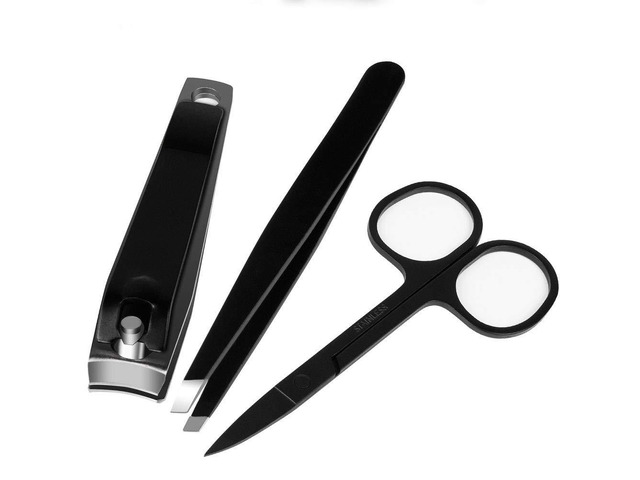 3Pcs Nail Clippers Set, Stainless Steel Fingernail and Toenail Clipper Cutters, Professional Nail Clippers Cutter for Men,Women,Kids. Slanted Tip...