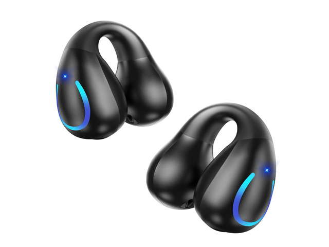 2026 Open Ear Bone Conduction Headphones Bluetooth 5.4 Wireless Clip On Earbuds with Digital Display Charging Case 60Hours Playtime Sport Earphones...