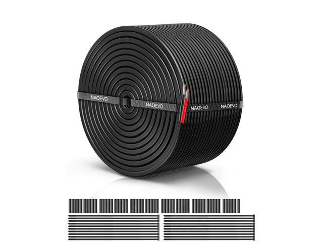 18 Gauge Wire 2 Conductor Tinned Copper Electrical Wire, 100FT PVC Insulated, 12V Low Voltage, High Conductivity, Flexible 18 AWG Wire for...