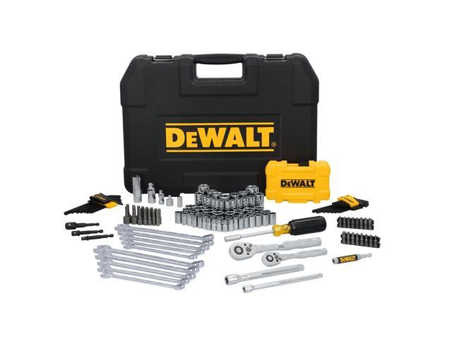 DEWALT 142 Piece Mechanics Tool Set, 1/4 Inch and 3/8 Inch Drive, SAE and Metric (DWMT45425)