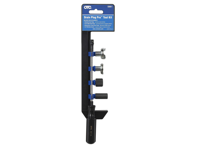 OTC 5961 Drain Plug Pro Tool Kit - Includes Attachments for Standard, Low-Profile, and Internal Hex Drain Plugs (17mm)