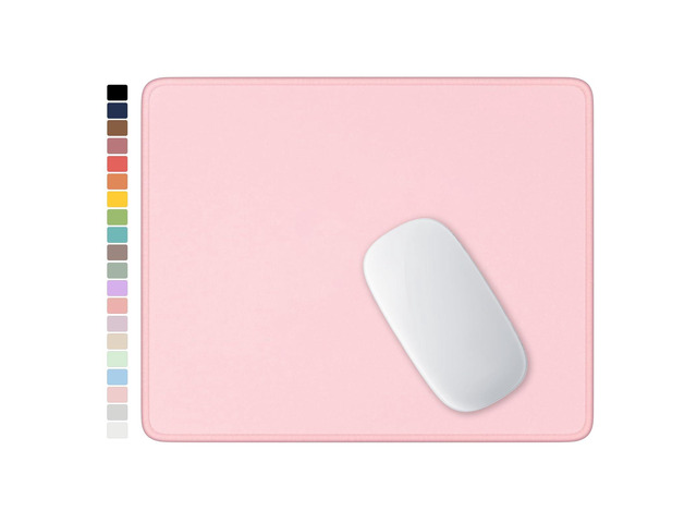 Pink Mouse Pad, Premium-Textured Square Mousepad 10.2 x 8.3 Inch, Stitched Edge Anti-Slip Waterproof Rubber Pretty Cute Computer Mat for Office...