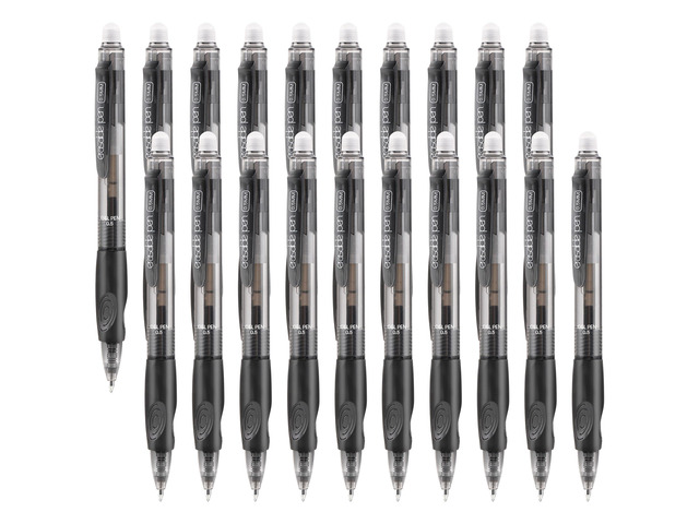 Retractable Erasable Gel Pens, 0.5mm Fine Point, 20 Black Ink Pens, Make Mistakes Disappear, Smooth Writing for Office & Back-to-School Supplies...