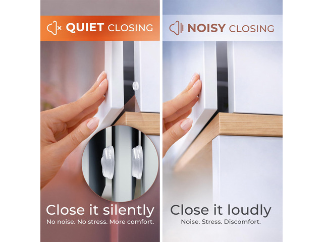 Jelly Button Cabinet Door Bumpers 256 Pack, Clear Self-Adhesive Rubber Pads 0.5' Thick with Sound-Dampening Design Compatible with Drawers,...