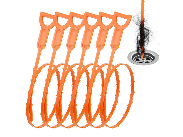 Drain Clog Remover, 25-Inch Drain Hair Removal Tool, Drain Hair Remover Plumbing Snake, Drain Cleaner Hair Clog Remover, Shower Drain Hair Catcher,...