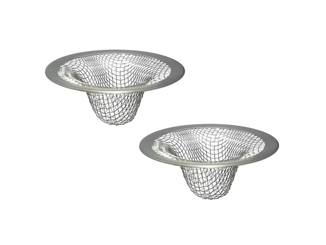 1.0' Small Drain Strainer, Sink Drain Hair Catcher, Bathroom Sink Drain Strainer, 2PCS Drain Mesh Baskets for Laundry, Mop Pool, Utility, Slop, RV...