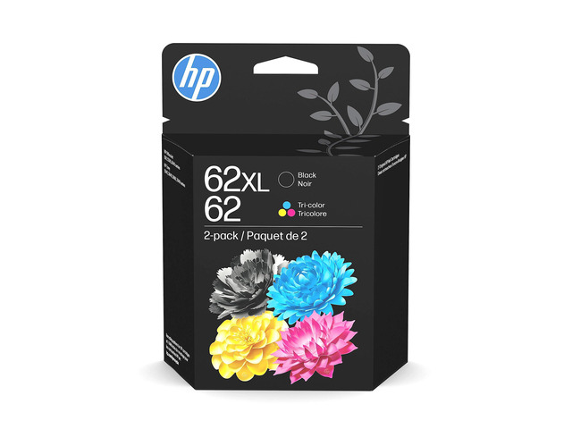 62 Ink Cartridge, Black XL and Tri-Color (Black XL + CMY)