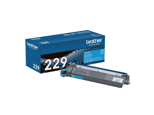 Genuine TN229C Cyan Standard Yield Printer Toner Cartridge - Print up to 1,200 Pages(1) Office printing with 1200 page yield for document...