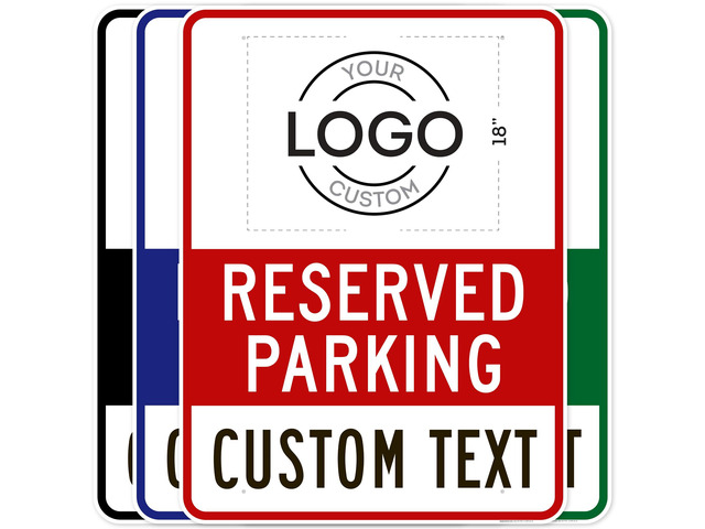 Custom No Parking Sign, Custom Reserved Parking Signs for Business, 36x48 Inches, Rust Free DiBound, Fade Resistant, Made in USA by