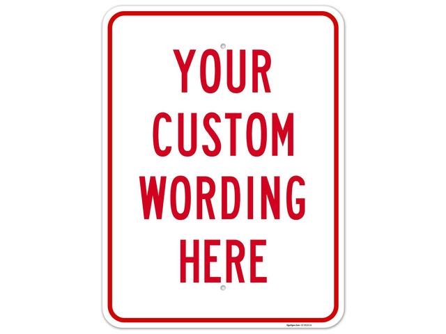 Custom Sign, Personalized Metal Signs, Customize for Office, Business, Workplace, Office, Home, Delivery Signs, 18x24 Inches, Rust Free