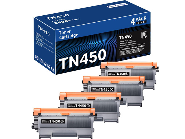 TN450 Black Toner Cartridge Compatible Brother TN450 toner cartridge(4PK) compatible tn450 toner cartridge