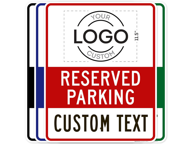 Custom No Parking Sign, Custom Reserved Parking Signs for Business, 24x30 Inches, Rust Free.063 Aluminum, Fade Resistant, Made in USA by (Post Holes)