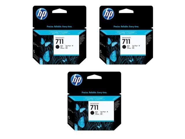 3 Pack 711 80ml Black Ink Cartridge for T120, T520 DesignJet ePrinter Includes three 80ml cartridges for architectural drawings, engineering...