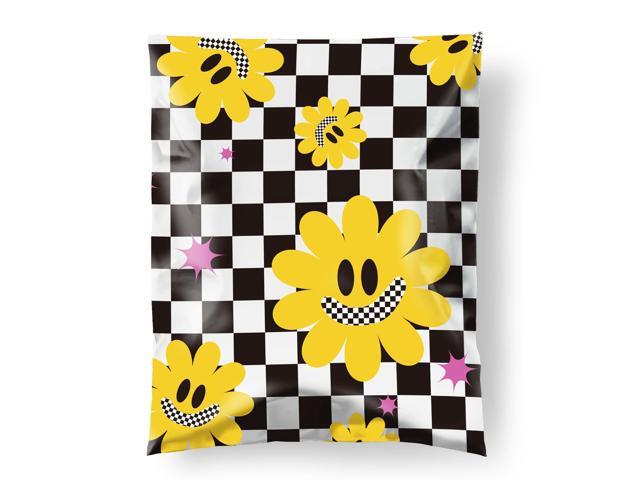 Poly Mailers 14.5x19' 50pcs,Cute Shipping Bags for Clothes,Groovy Self Adhesive Mailing Shipping Envelopes,Waterproof Mailers Poly Bag,Retro Flower...
