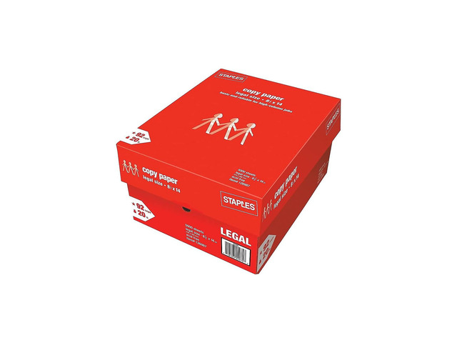 Copy Paper, 8.5x14 Inch, 20 lb., 92 Brightness, 500/Ream, 10 Reams Legal-size multipurpose paper for office, school & home printing and copying needs