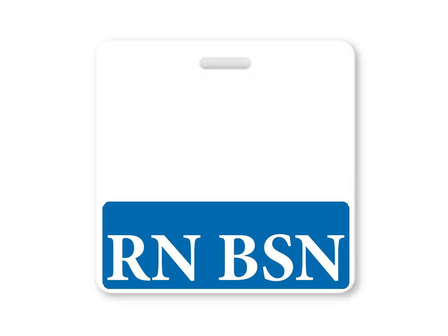 5 Pack - RN BSN Badge Buddies - Horizontal - Heavy Duty Spill Proof & Tear Resistant Cards - 2 Sided - Quick Role Identifier ID Buddy for BSN...