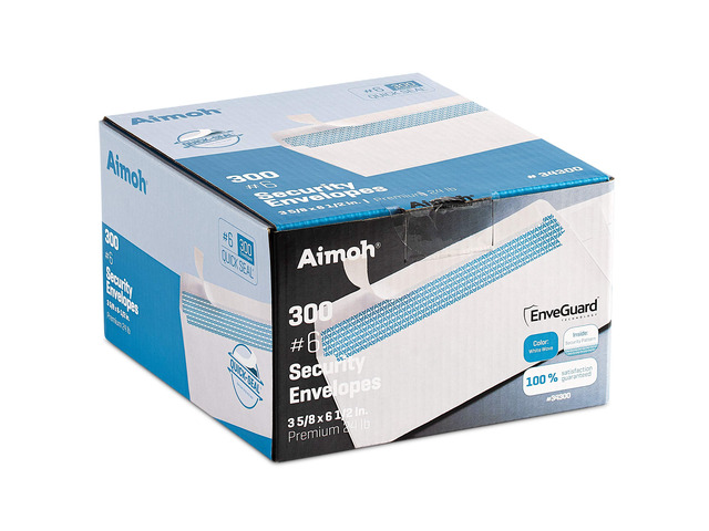 #6 3/4 Small Envelopes Self Seal Security Envelopes No Window 1800Ct No Window, EnveGuard, Security Tint, 3-5/8 x 6-1/2 In, 24 lb Paper, White,...